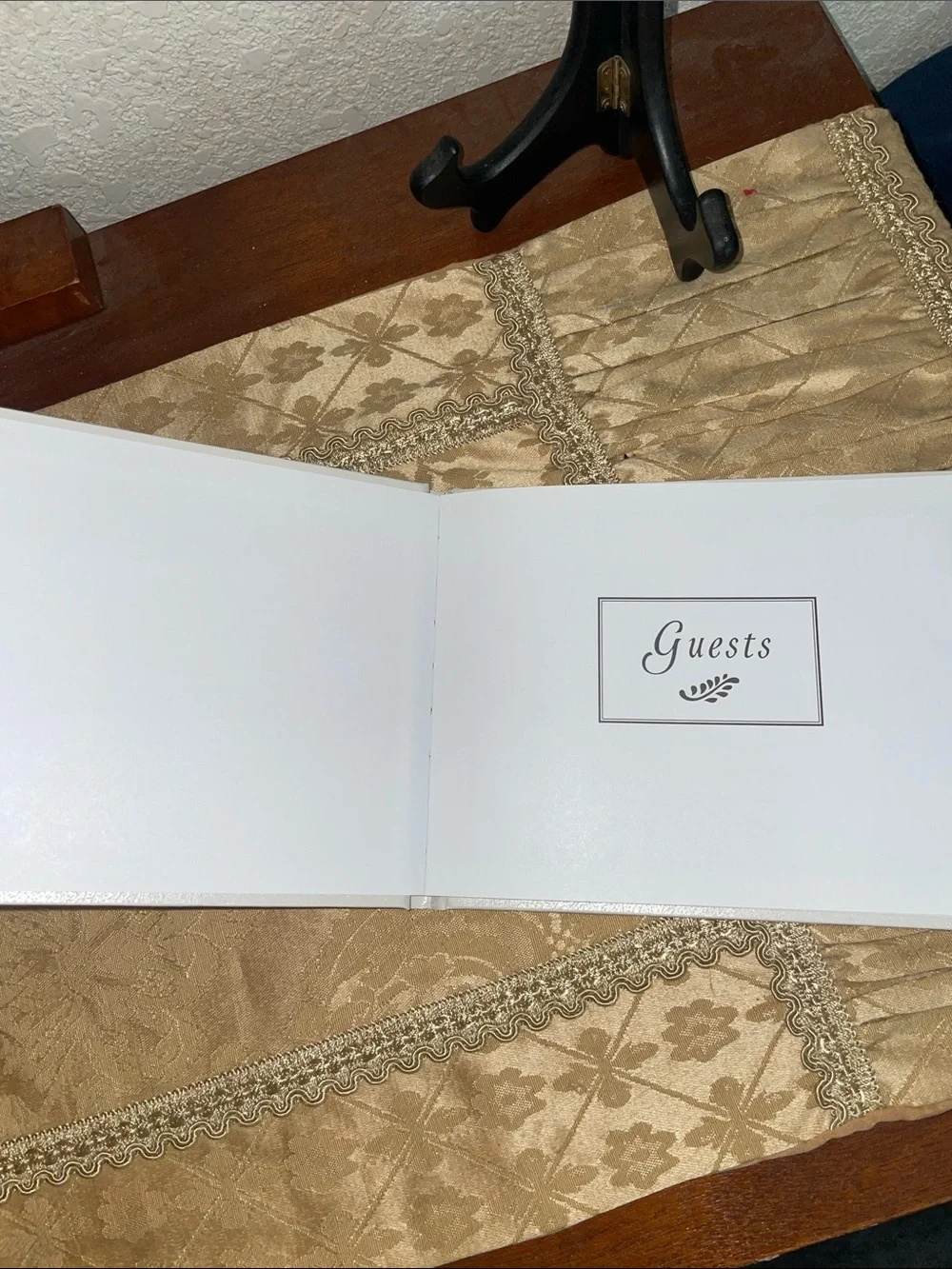 Classic C.R. Gibson white and gold foil Guest Book